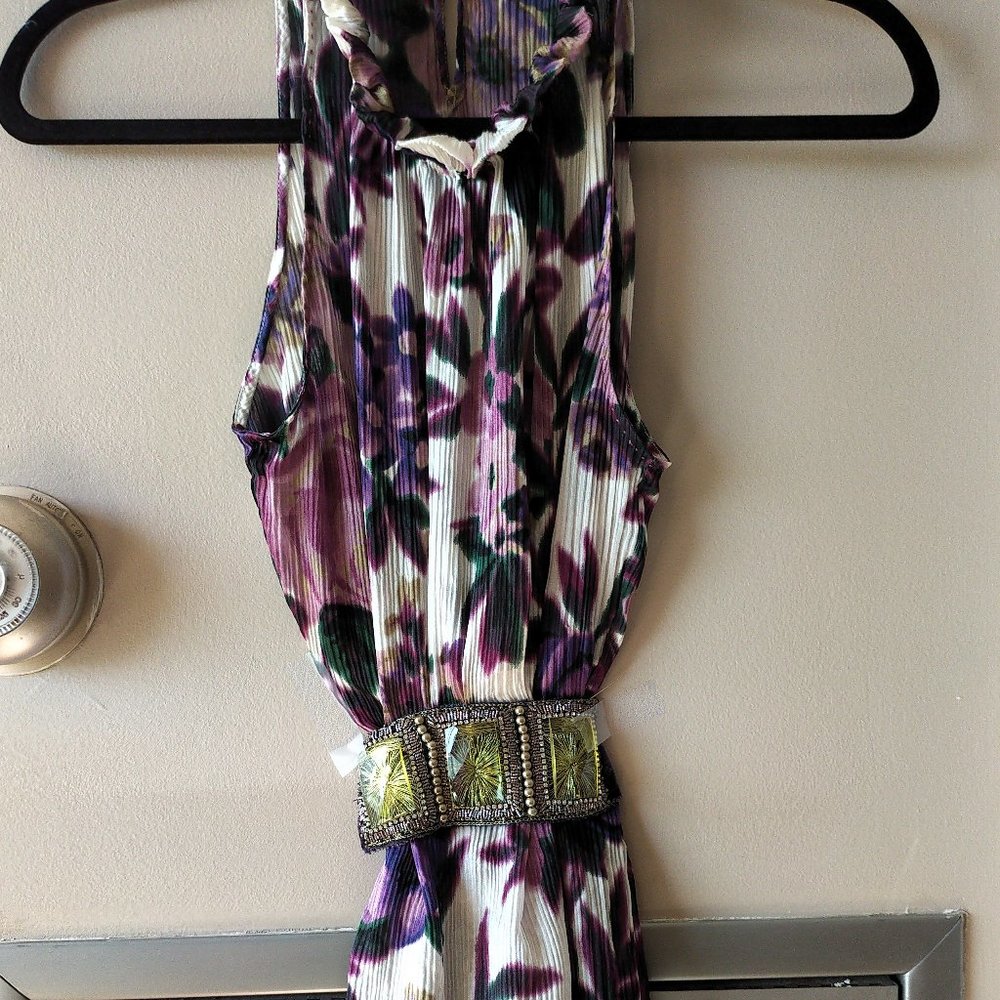 ELIE TAHARI floral top 100% silk - Xsmall petite